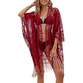 Lace Kimono Swimsuit and Bathing Suit Cover Up for Women | Open Front Beach Cover Up, Cover Ups for Swimwear, Beach Dress for Vacation