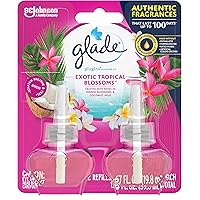 Glade PlugIns Refills Air Freshener, Scented and Essential Oils for Home and Bathroom, Exotic Tropical Blossoms, 1.34 Fl…