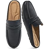 Harence Mules for Women Flats Shoes: Comfortable Dressy Round Toe Backless Mule Slides Casual Walking Slip On Work Loafers