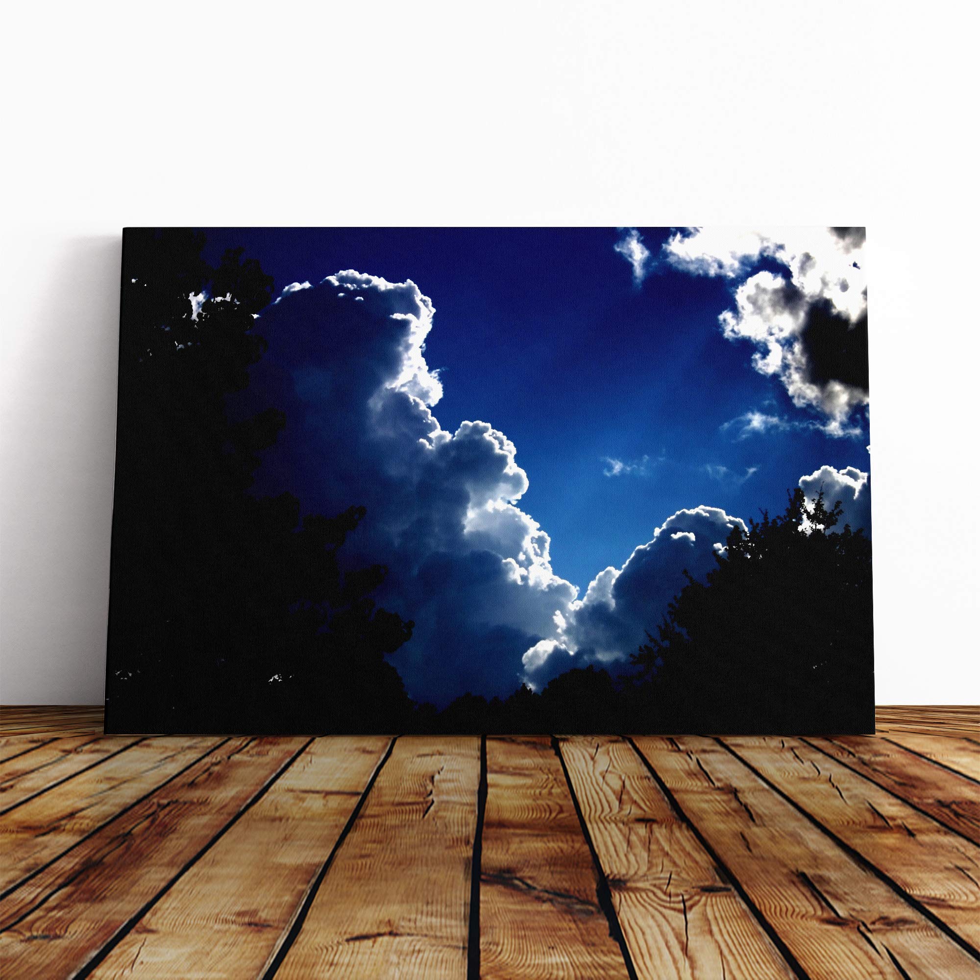 Beautiful Sky Clouds (3) Canvas Print | Gallery Wrapped 30mm Frame Wall Art | 20x14 inches | Ready to Hang | Modern Picture | Living Room Bedroom Lounge Office