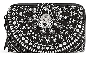 Vera Bradley Women's Cotton Turnlock Wallet with RFID Protection
