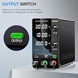 RUZIZAO 30V 10A Variable DC Power Supply Encoder USB Lab Bench Power Supply view 4