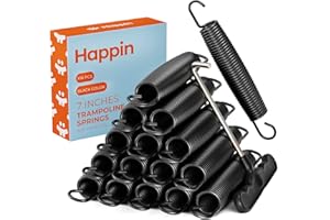 Happin 7 and 5.5 Inches Trampoline Springs with Spring Tool, Set of 16 pcs Heavy Duty Galvanized Steel Trampoline Springs, Replacement Trampoline Springs.