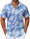 COOFANDY Mens Tropical Shirts Summer Button Down