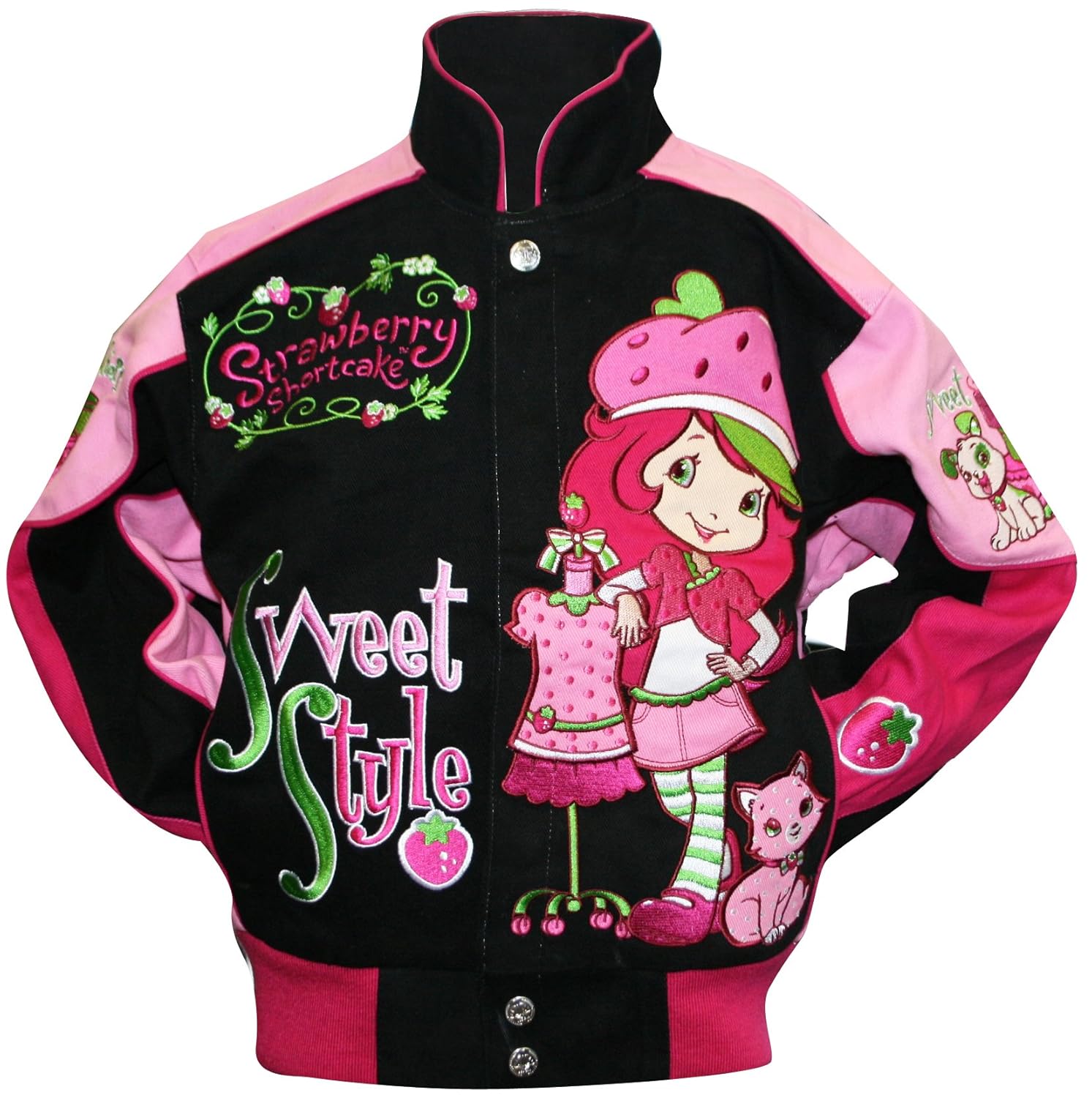 Buy Strawberry Shortcake Sweet Style Jacket (Black/Pink, YX Large