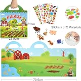 ASTARON Reusable 3D Puffy Sticker Book 88 Pcs Farm Harvest Kids Toy view 2
