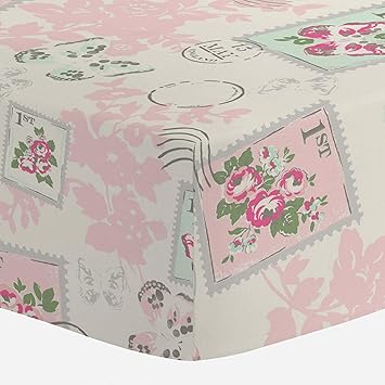 blush fitted crib sheet