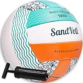 Beach Volleyball for Youth & Adults – Official Size 5 Soft Touch Outdoor Volleyball with Air Pump and Marker – Lightweight Training Volleyball for Beginners, for Sand, Grass, and Outdoor Play