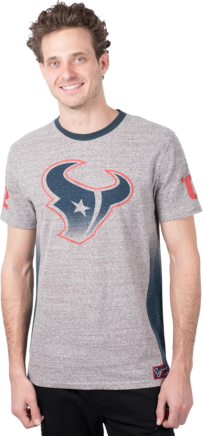 Ultra Game NFL Men's T Vintage Ringer Short Sleeve Tee Shirt