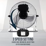 Belaco 12 Inch Metal Floor Fan High Velocity Chrome BELF-30 3 Speed view 6