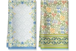 Arquiel Vintage Rustic Flower Microfiber Kitchen Towels, Soft Absorbent Hand Towel 15.7 × 23.6 Inch, Thick Dish Cloth for Par