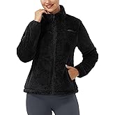Pioneer Camp Women's Fuzzy Fleece Jacket Lightweight Full Zip Up Warm Soft Fleece Coat for Spring Fall Winter