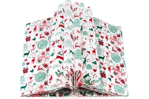 KVCSYAW 100 Pcs Christmas Wax Paper for Food, Wax Paper Sheets Deli Paper Sandwich Wrap Candy Cookies Wraps, Waterproof Oil-proof Picnic Basket Liners with Reindeer Pattern for Kitchen Handmade Food