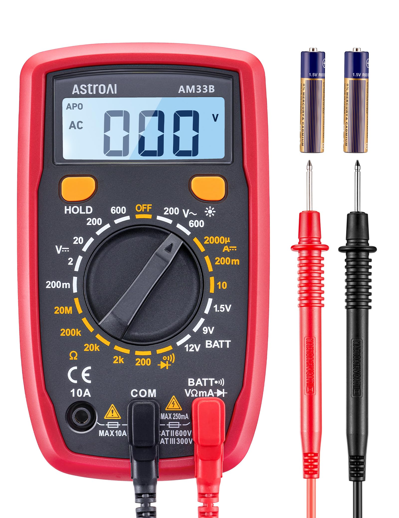AstroAI Digital Multimeter Tester 2000 Counts with