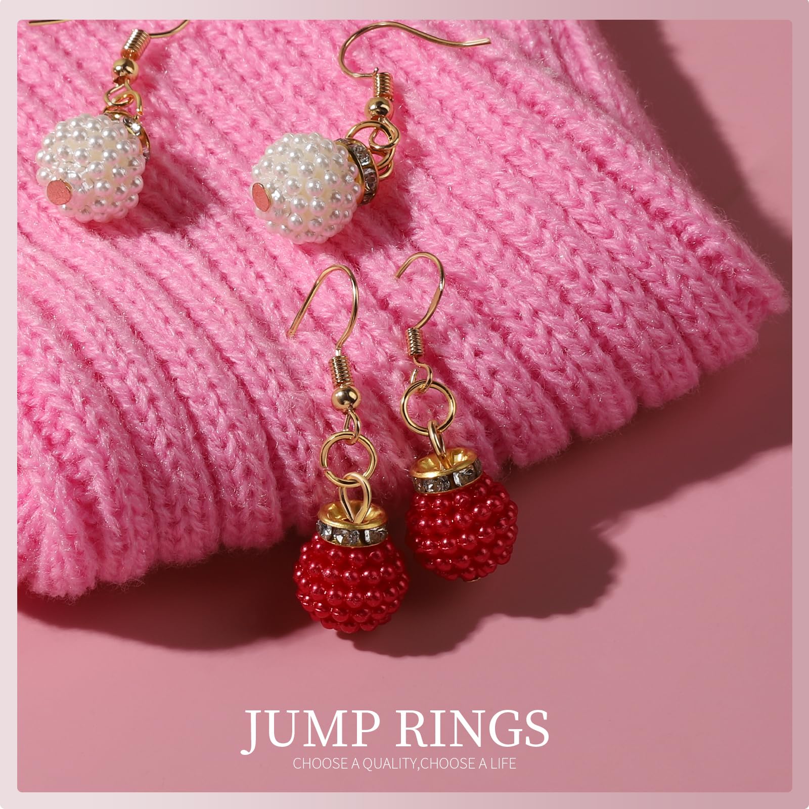 LEOBRO Jump Rings, 968pcs Keychain Making Kit, Keychain Clip and Key Ring, Key Chain Rings, Lobster Claw Clasps for Keychains, Charm Bracelet Jewelry