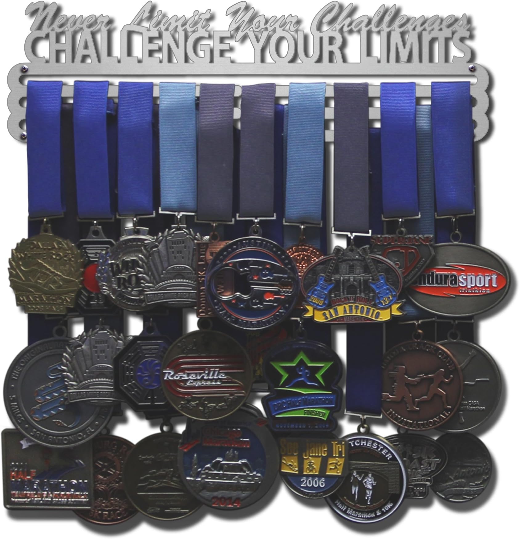 Allied Medal Hangers - Challenge Your Limits - Multiple Size Options Available - Medal Award Holder Display Hanger Rack