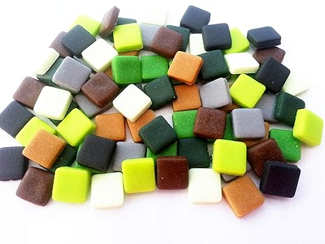 80 X 1cm Squares Pixel Style Miner Party Edible Sugar Cake