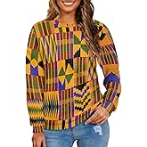 Hdjxbdhsv Western Shirt for Womens Native American Aztec Print Crewneck Sweatshirt Pullover