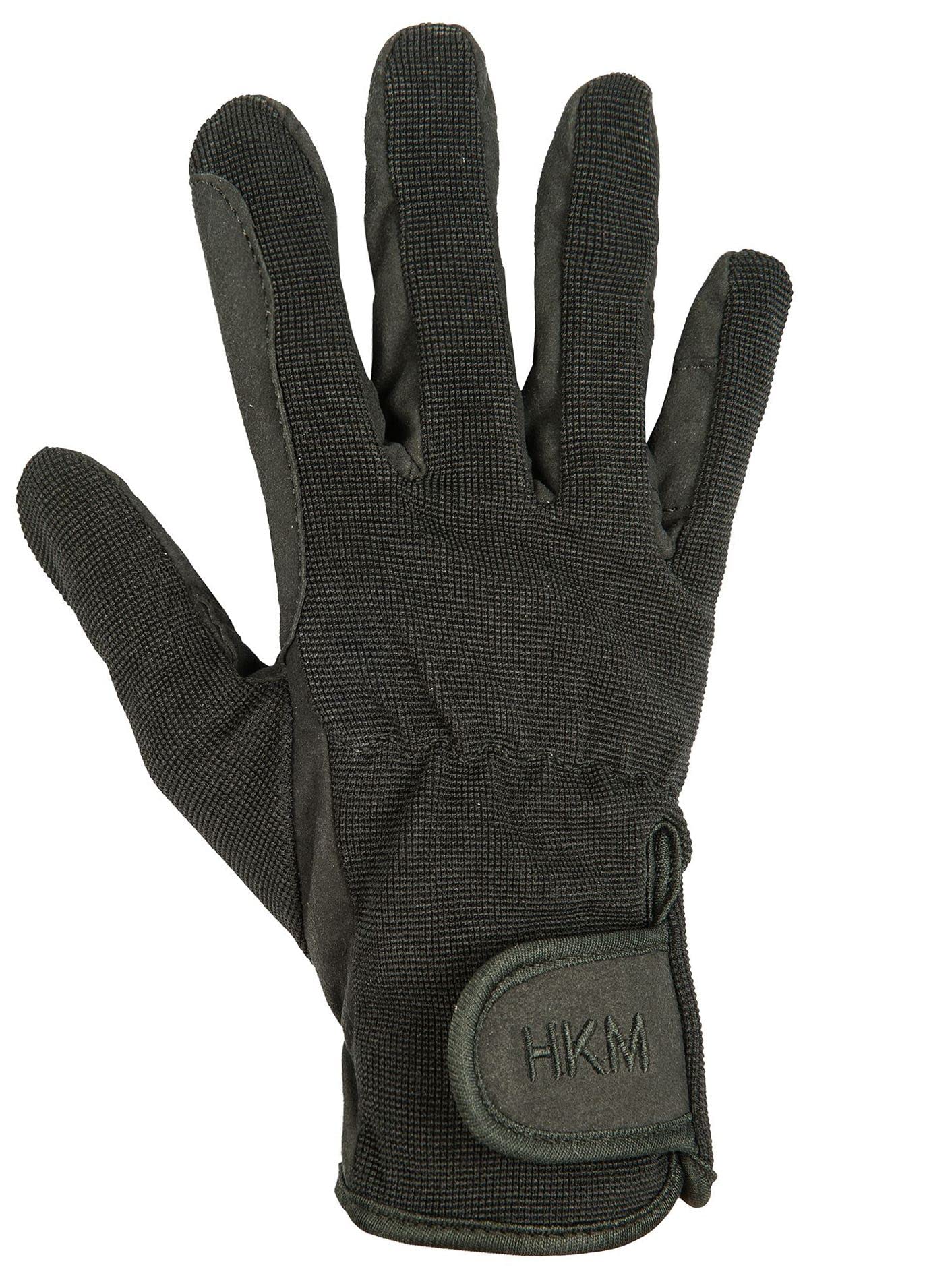 HKM Kids Special Riding Gloves, Black/Black, 6 Years