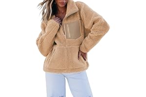 luvamia Sherpa Jackets for Women Trendy Zip Up Long Sleeve Winter Fall Casual Warm Fleece Coat Jackets with Pockets