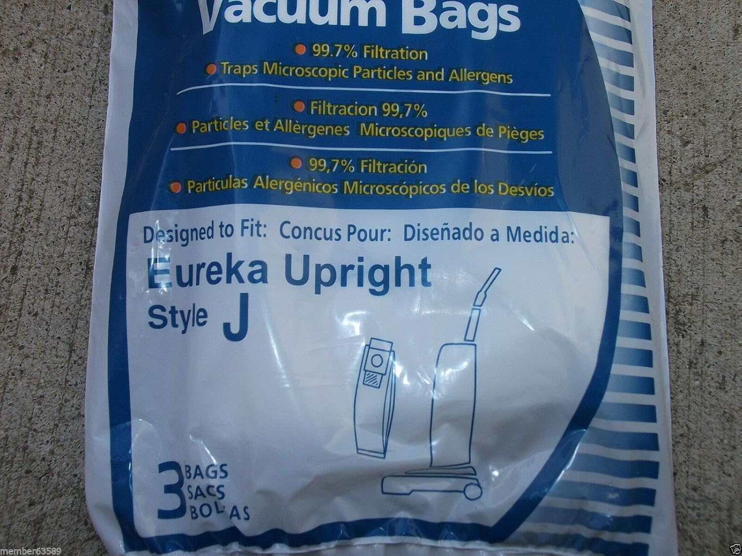 Allergy Vacuum Bag fit Eureka J Micro Filtration 61515C-6 Athena Boss Power Plus