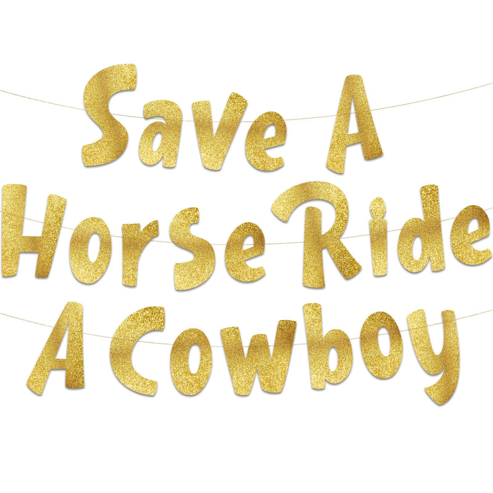 Save a Horse Ride a Cowboy Bachelorette Party Glitter Banner – Western Cowgirl Bachelorette Party Decorations, Favors and Supplies – Nashville – Austin – Dallas – Charleston – Savannah