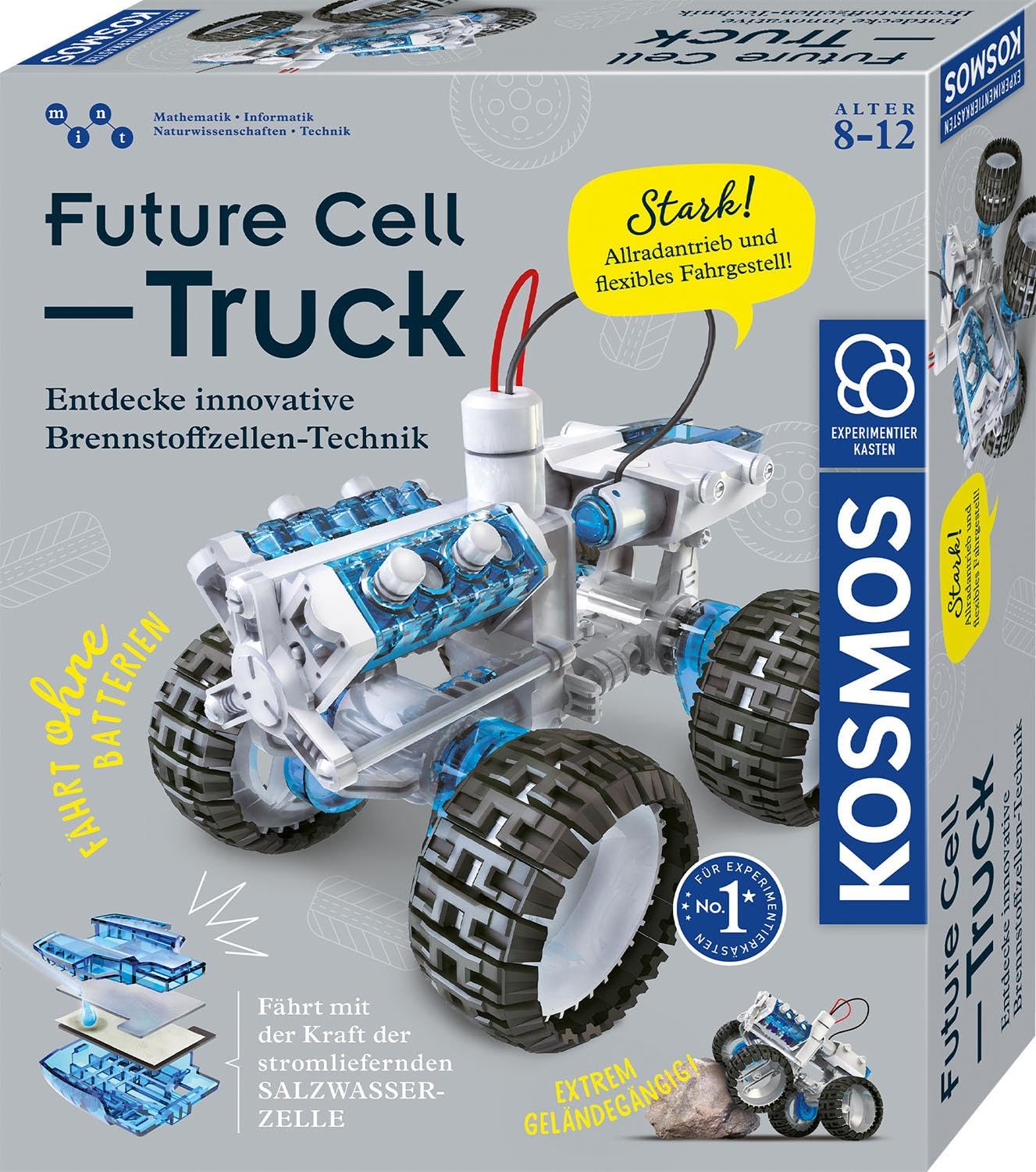 Kosmos 620745 Future Cell Truck, Discover Innovative Fuel Cell Technology, Assembly Kit for Toy Off-Road Vehicles with Emission-Free Energy, Experiment Box for Children from 8-12 Years, Vehicle