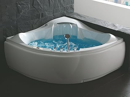 Eago Am208etl 5 Corner Acrylic Waterfall Whirlpool Bathtub