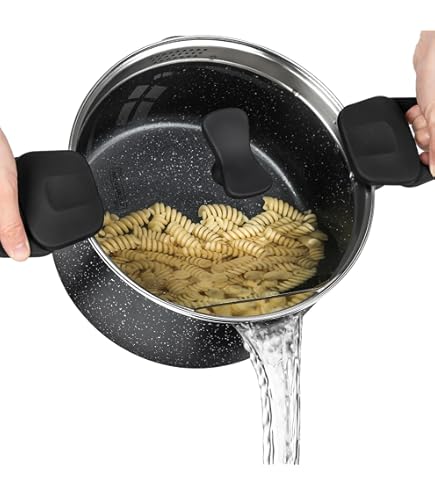 Casserole à pâtes avec passoire inox Gnali Bacicio