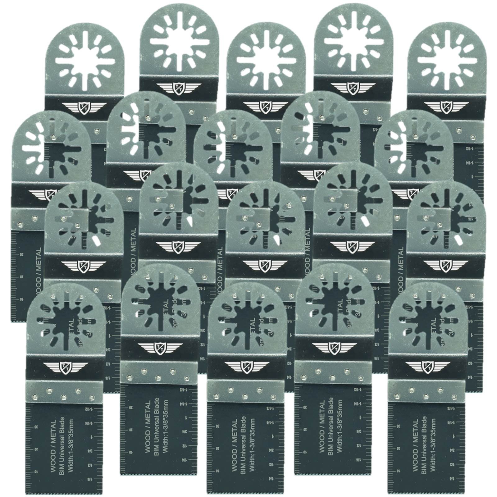 20 x TopsTools 35mm UN35B_20 Metal Cutting Blades Compatible with Bosch Fein (Non-StarLock) Makita Milwaukee Einhell Ergotools Hitachi Parkside Ryobi Worx Workzone Multitool Accessories