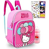 Hello Kitty Backpack for Kids - Bundle with 16” School Backpack Plus Water Bottle, Stickers, More | Hello Kitty School Bag for Girls, Kids