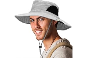 SUN CUBE Wide Brim Sun Hat Men Women, Fishing Hats Sun UV Protection, Mens Hiking Bucket Hat Safari Beach Boonie, UPF 50+