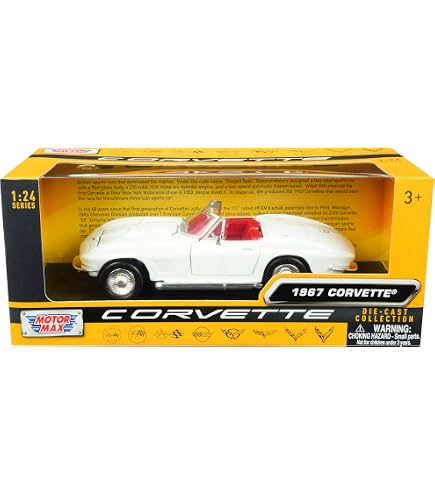 Amazon.com: 1967 Chevy Corvette, Black - Motormax 73224 - 1/24