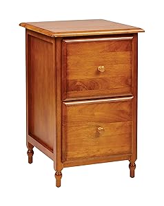 Office Star Knob Hill Collection File Cabinet, Antique Cherry Finish