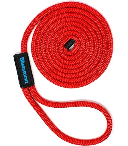 25-Foot Blue Double Braid Nylon Rope – Heavy Duty Mooring & Docking Line For Boats