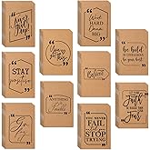 Fulmoon 50 Pcs Mini Notebooks Bulk Small Inspirational Pocket Notebooks & Mini Journals Bulk for Employee Appreciation Gifts Motivational Notepads for Coworkers and Staff (Brown)