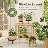 Bamworld 5-Pack Metal Plant Stands Indoor Outdoor Heavy Duty Anti-Rust Iron view 4