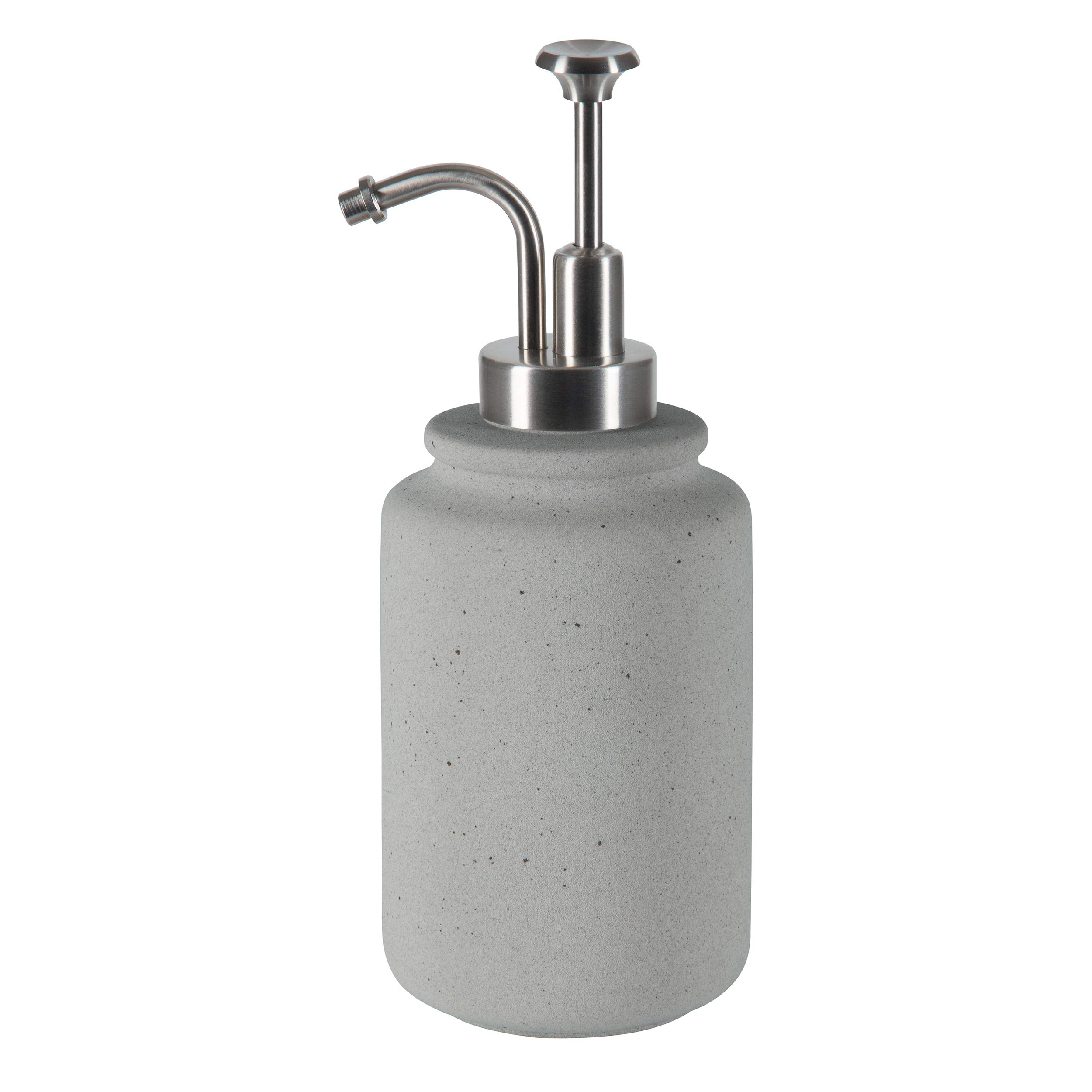 Spirella Handmade Ceramic Soap Dispenser, Stone