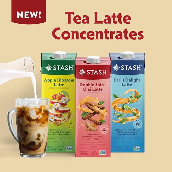 STASH DOUBLE SPICE CHAI LATTE – DAIRY FREE PLANT BASED TEA CONCENTRATE – CAFFEINATED – 32 FL OZ, 5 SERVINGS