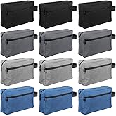 HJZHII 12 Pcs Travel Toiletry Bag, Waterproof Cosmetic Bag with Handle Portable Shaving Organizer Storage Makeup Travel Pouch Case for Women Men