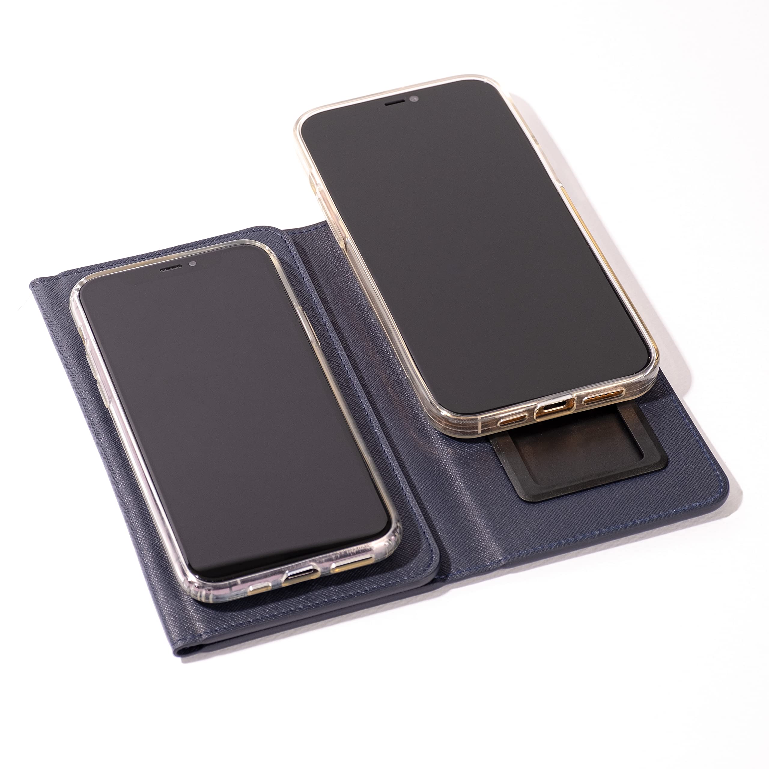 Photo 1 of NEWMIRE Duo Phone Case for 2 Phones | Multi Purpose Hiquality Leather Cell Phone Case, Cell Phone Wallet | Folding Variation | All Phone Types Available | iPhone, Galaxy, Motorola, etc |