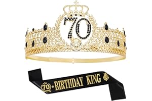 JITINX Birthday King Crown and Sash, Gifts for Men. Birthday Party Decoration for Men