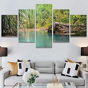 SIGNWIN 5 Panel Canvas Wall Art Modern Art...
