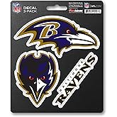 NFL Baltimore Ravens Team Decal, 3-Pack