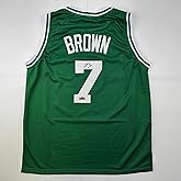 Facsimile Autographed Jaylen Brown Boston Green Reprint Laser Auto Basketball Jersey Size Men's XL