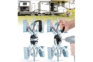 Altyostar Heavy Duty X-Shaped RV Stabilizers Wheel Chock Allow Drill Adjust, Adjustable Camper X-Chock Wheel Stabilizer for Travel Trailers, RVs - 2 Pack
