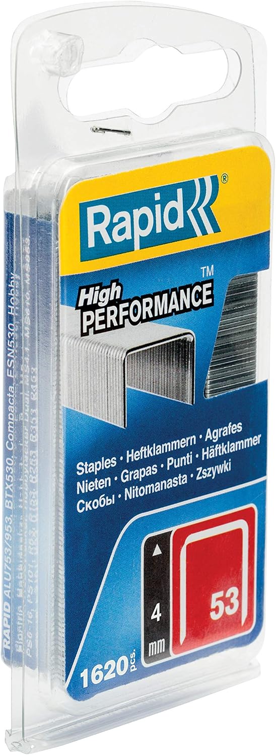 Rapid High Performance Staples, No.53, Leg Length 4 mm, 40109501 - 1620 Pieces, Silver, 1600 Pack - Image 3