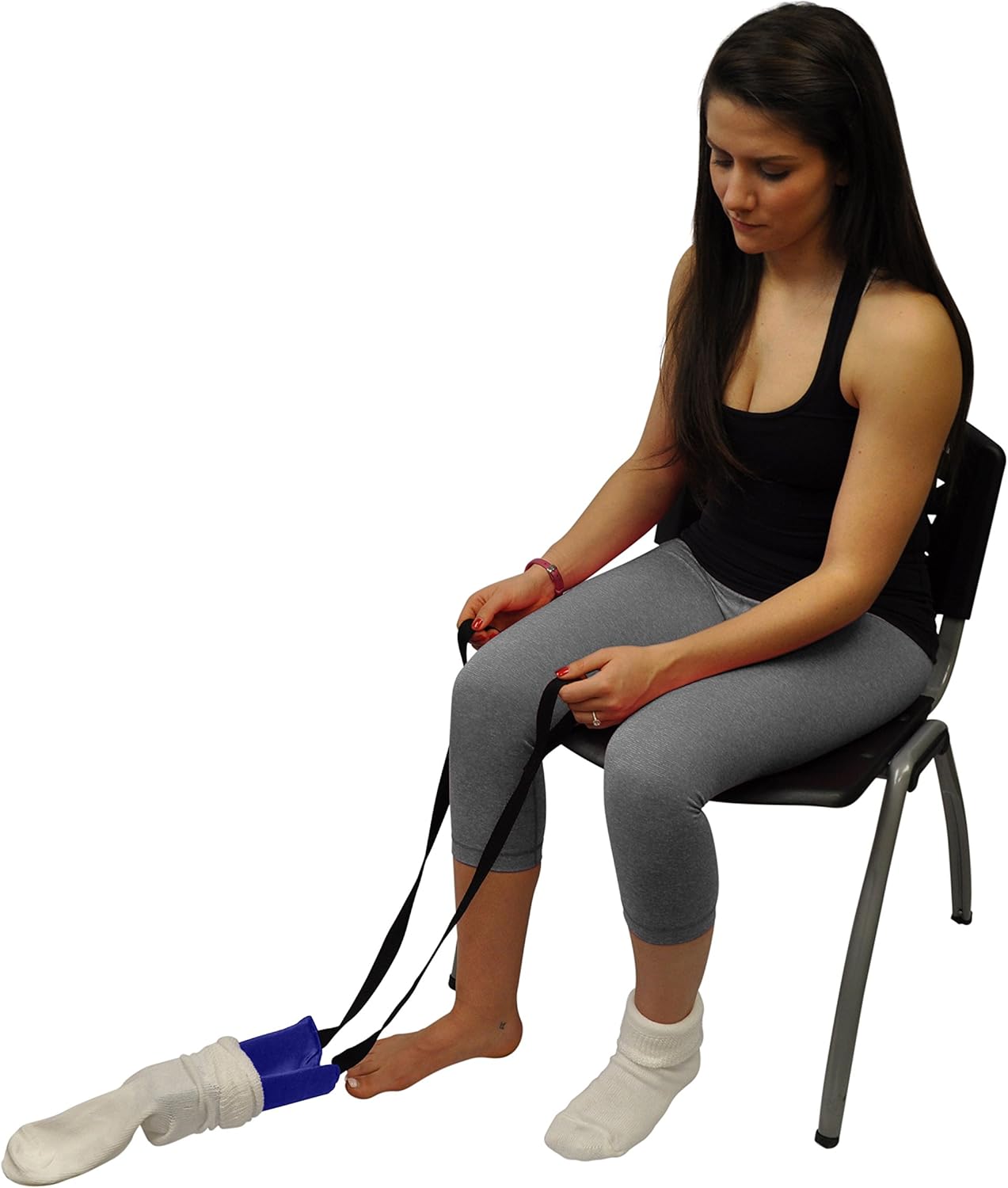Blue Jay ‘Get Your Sock On’ Flexible Sock Aid - 25 in. Looped Handles, Flexible Plastic Inner Core. Daily Living Sock Aids: Health & Personal Care