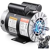 VEVOR 2HP Air Compressor Electric Motor, 115/230V, 20/10 Amps, 56 Frame 3450RPM, 5/8" Keyed Shaft, 1.88" Shaft Length, Single Phase, CCW/CW (Factory Setting is CCW)