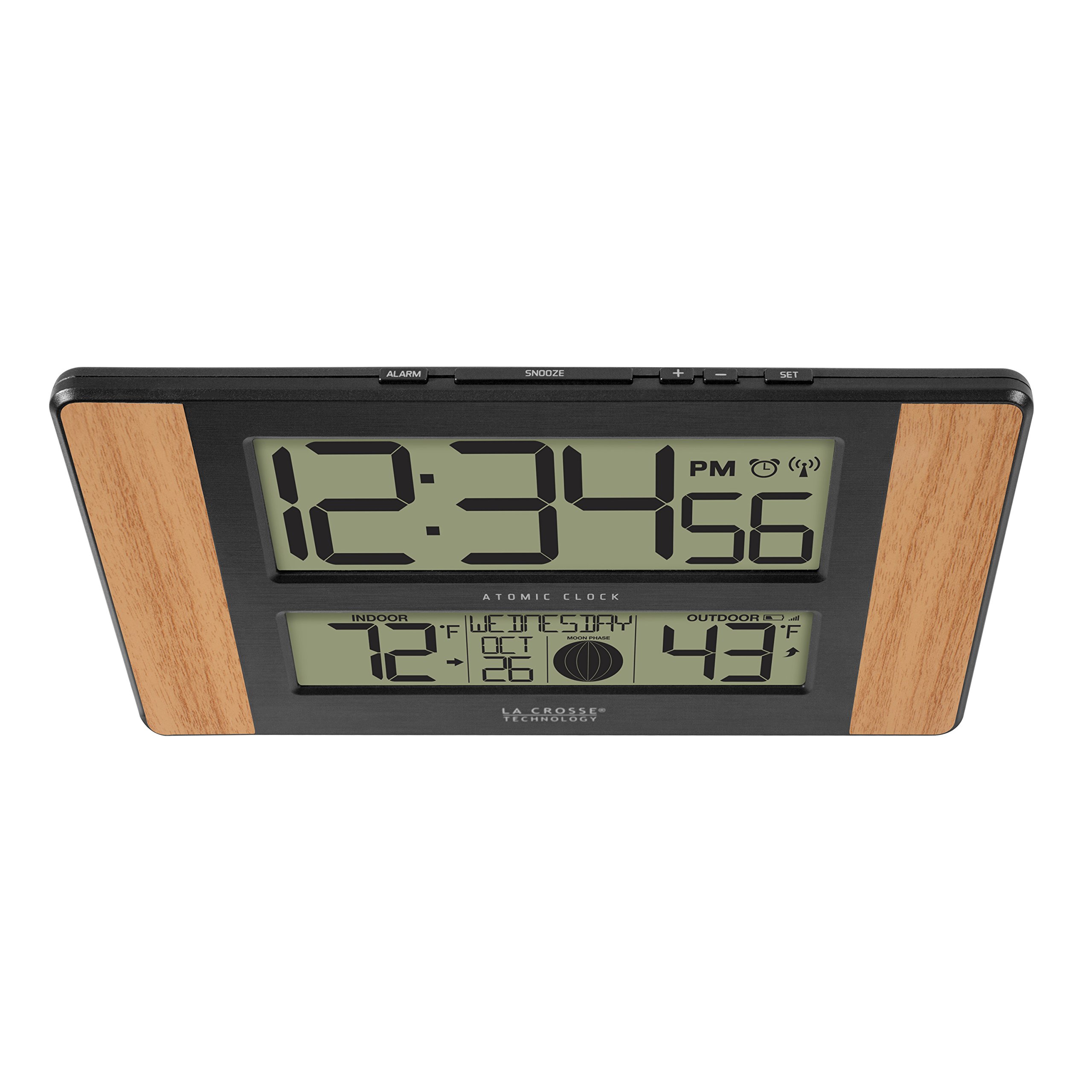 La Crosse Technology 5131417 Atomic Digital Clock Outdoor Temperature